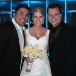 Jennifer and David at their wedding reception